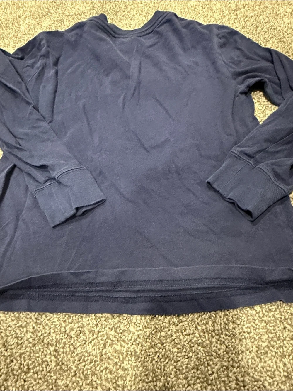 Ralph Lauren Navy Long-Sleeve Kids Tee with Polo Bear Print